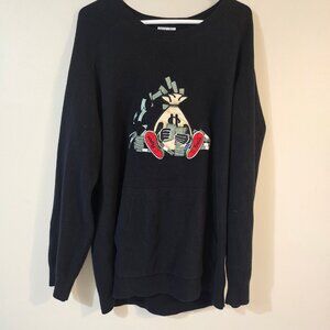 Paper Trails BKNY Men's Long Pocketed Graphic Sweatshirt - Size L